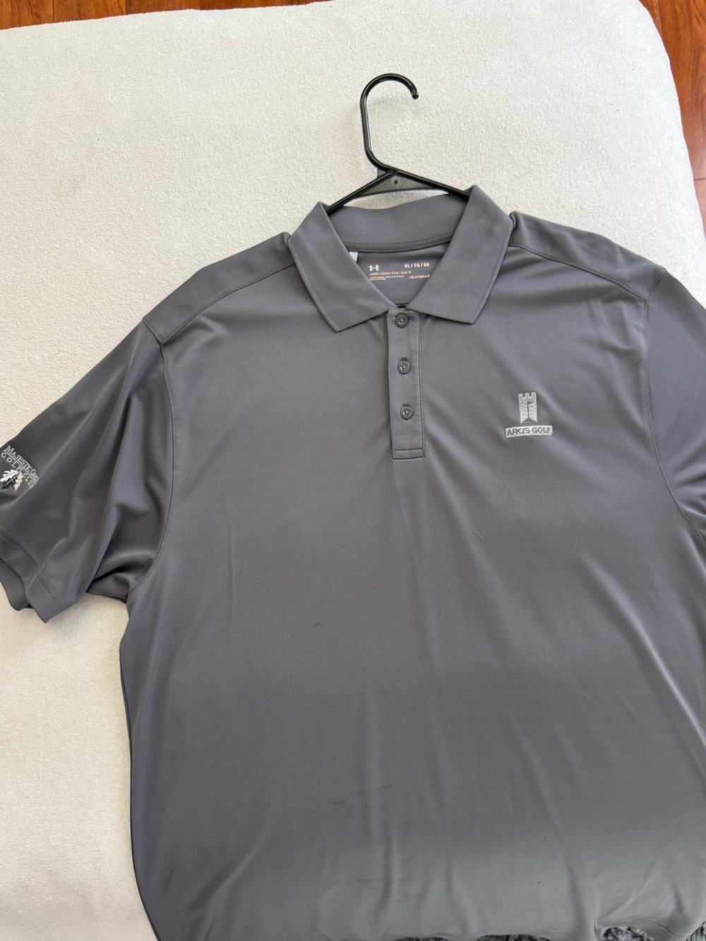 Pack of 2 - Under Armour Men's Charcoal Grey Golf Polo - Arcis Golf